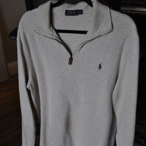 Polo Ralph Lauren 1/4 Zip Beige Sweater (L)